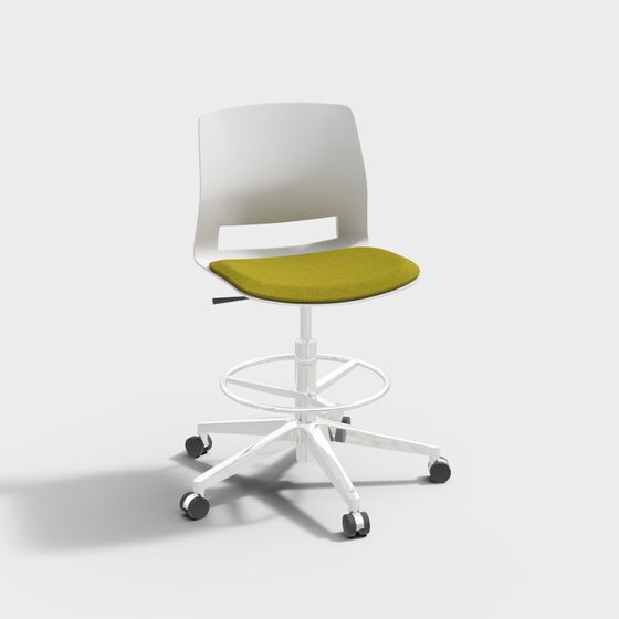Stylish Streamlined Office Chair 3D model