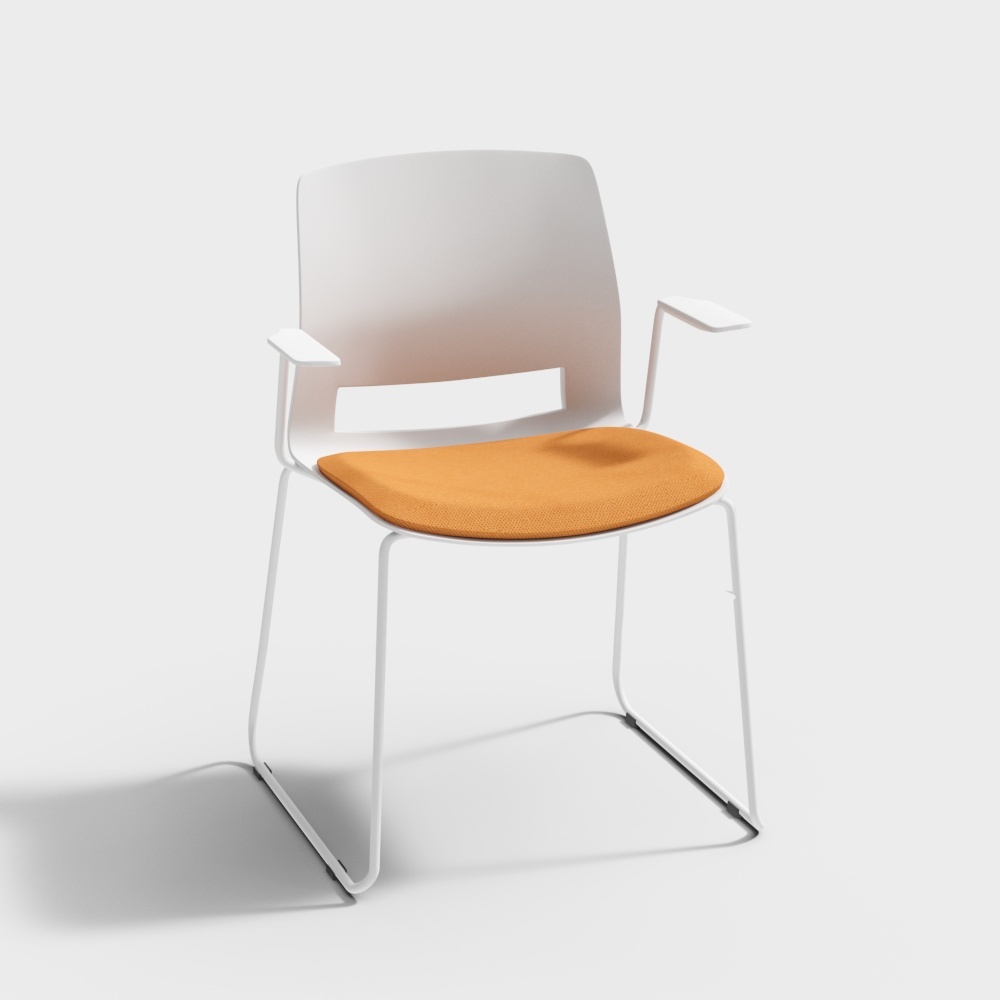 Urban Leisure Chair 3D Model – Minimalist Office Seating