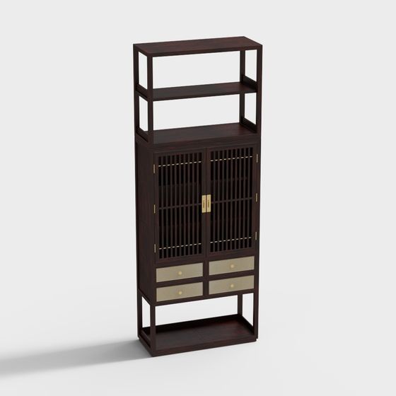 Retro Storage Cabinet 3D model