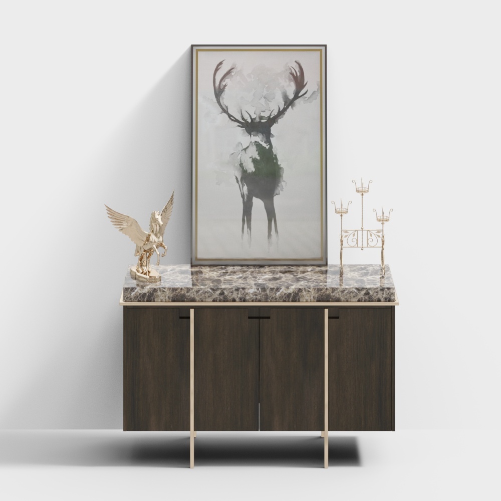 Kujiale - Modelo 3D de combinación de gabinete Xuanguan moderno-04