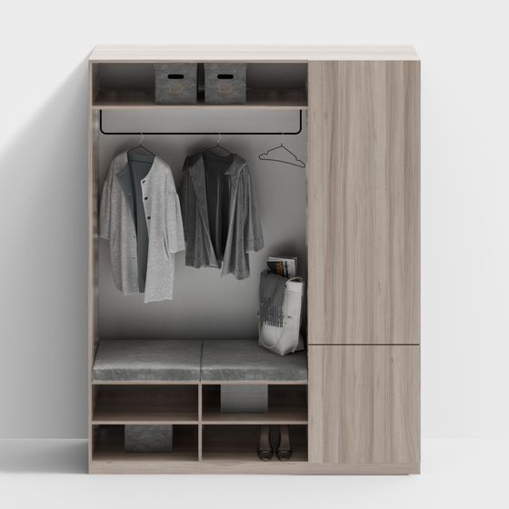 Kujiale - Moderno armario de zapatos en el armario