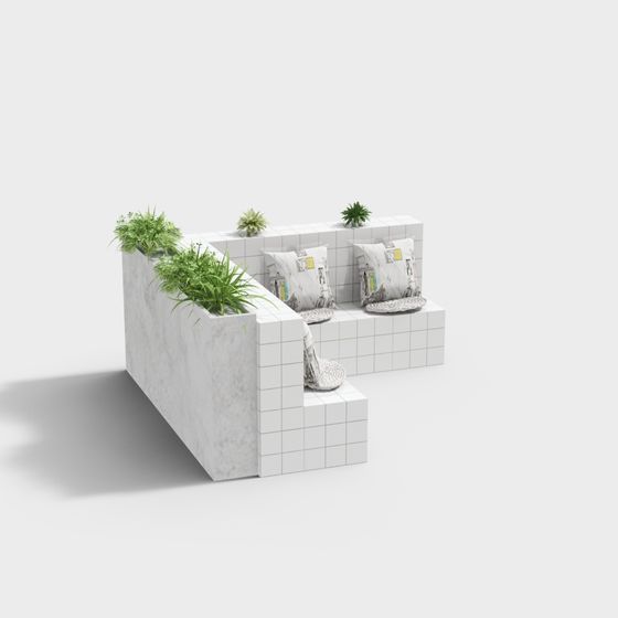 Urban Oasis Bench 3D model