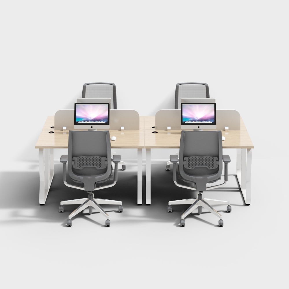 Modern Office Desk and Chair 3D model