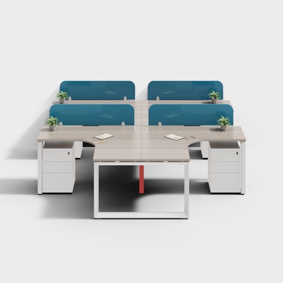 Kujiale - Ropa de Trabajo - Carre Genial - Escritorio para 4 personas