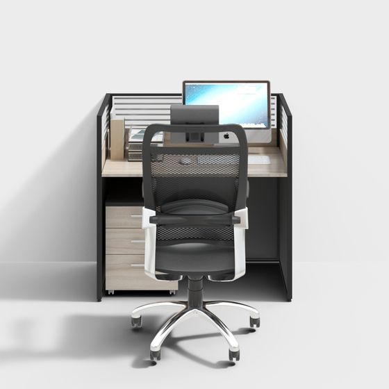 酷家樂-工裝-辦公室辦公桌辦公椅組合-5