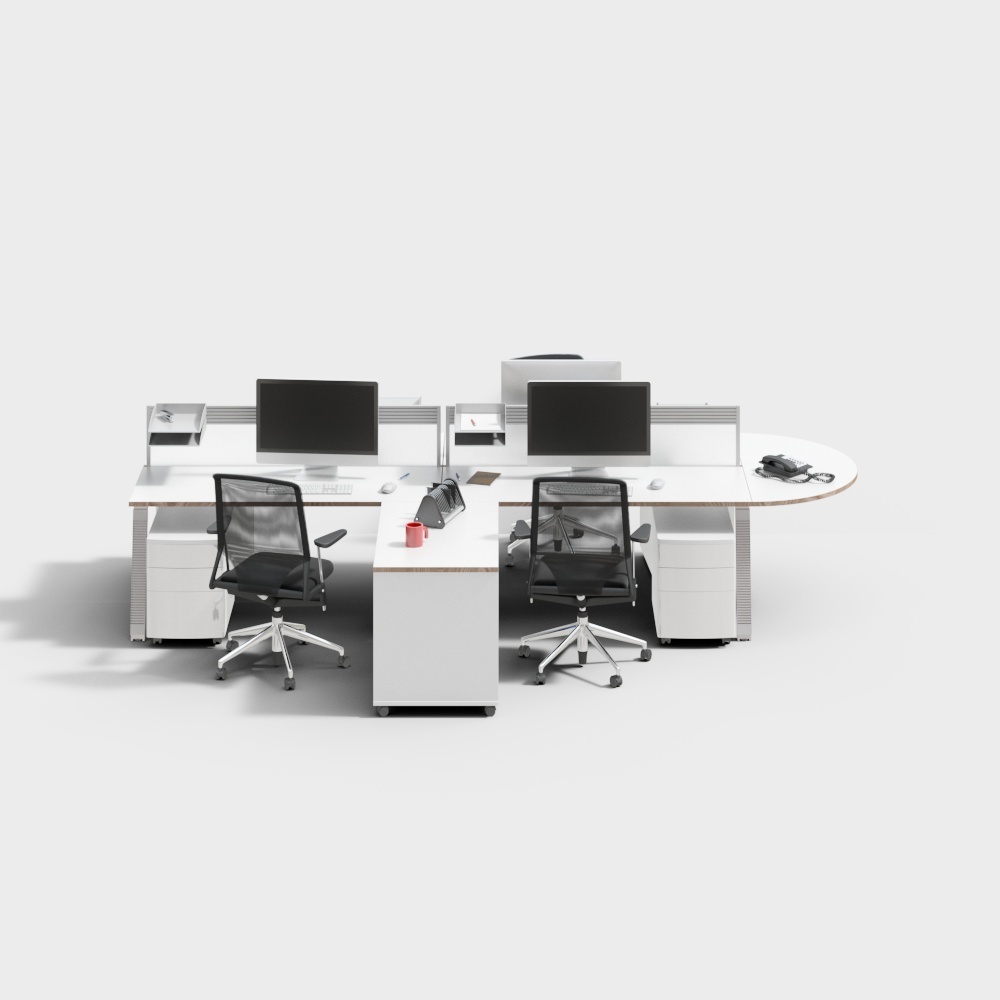 Future Office Workstation 3D model