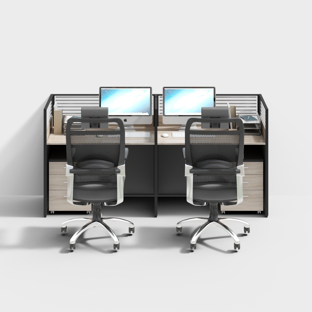 酷家樂-工裝-辦公室辦公桌辦公椅組合-6