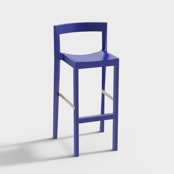 Stylish Low-Poly Bar Stool 3D model