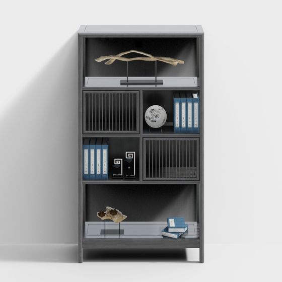 Kujiale-中式實木博古架裝飾櫃組合-01