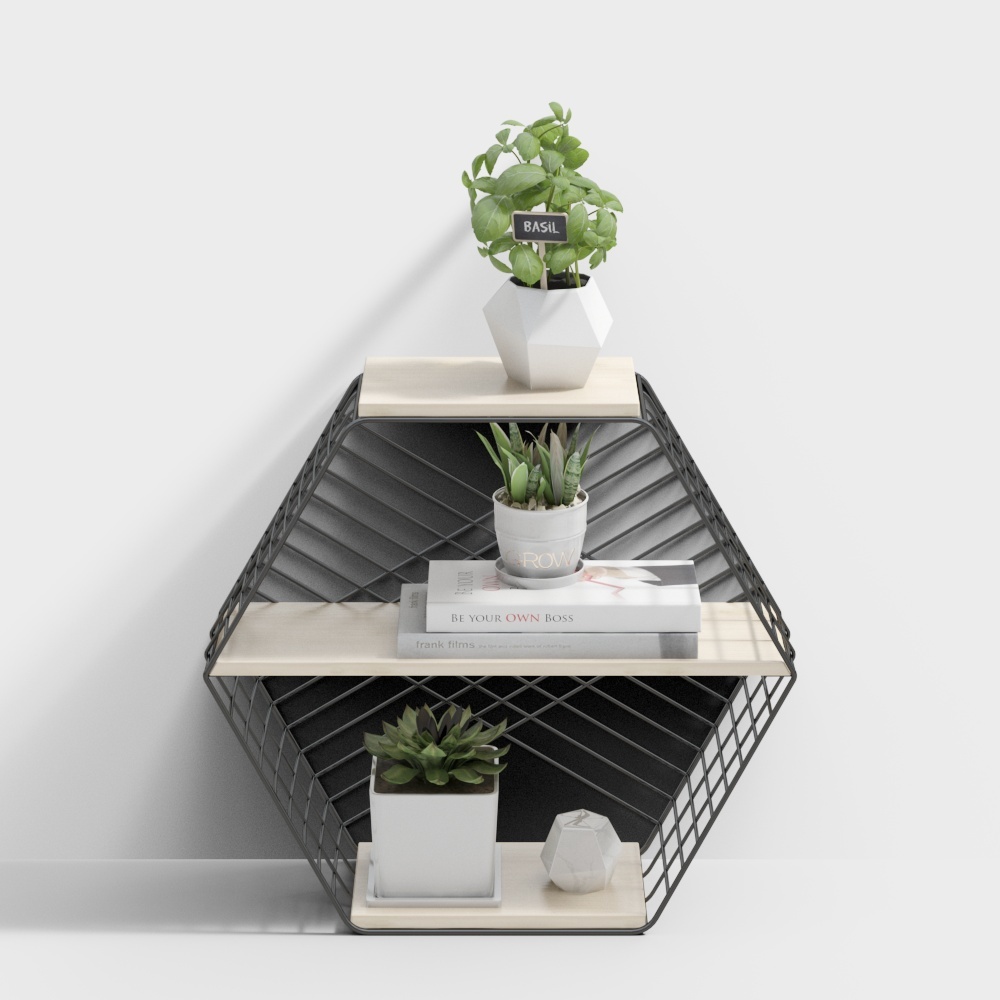 Kujiale - Mensola a Muro Nordic - 01 Combinazione Appesa