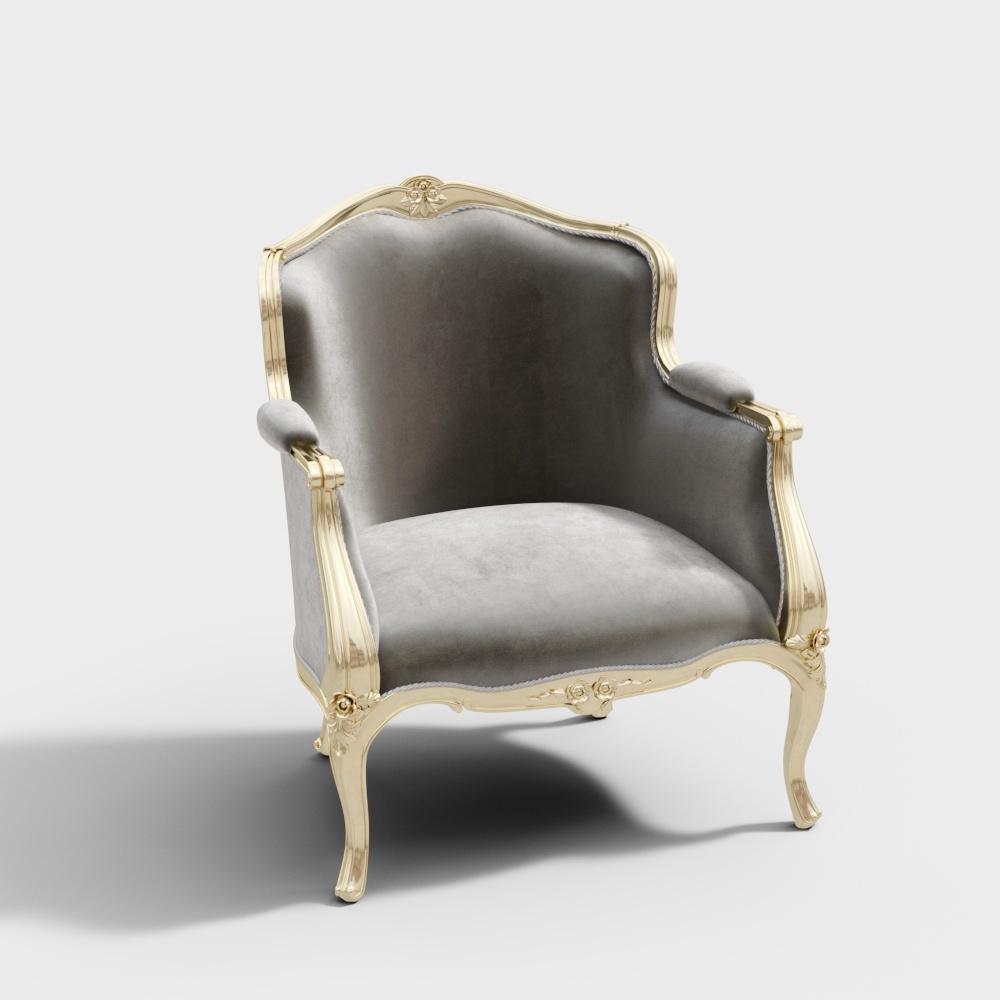 kujiale-유럽 직물 의자