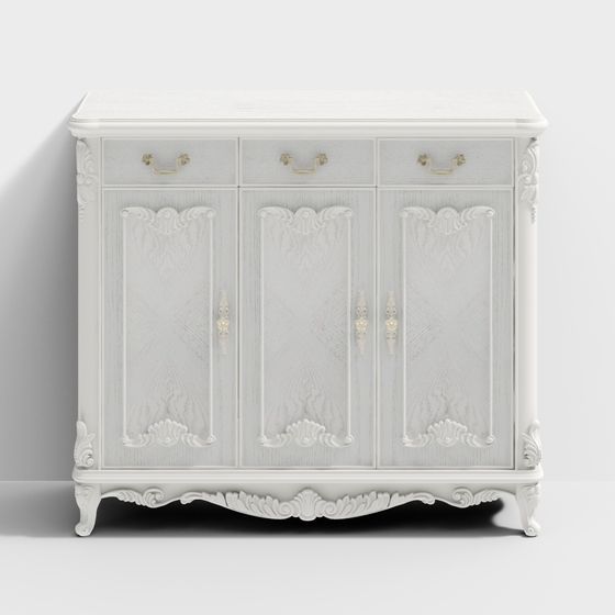 Classical Elegant Cabinet 3D model