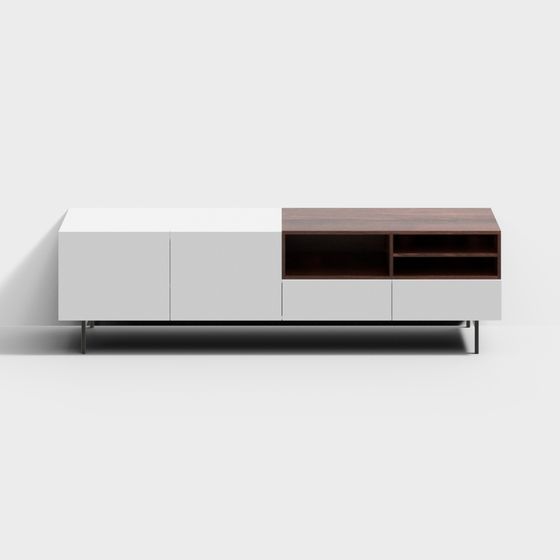 Chic TV Cabinet 3D model for Contemporary Spaces