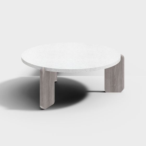 Low-Poly Round Table 3D model for Modern Aesthetics
