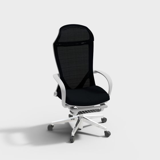 Modern Low-Polygon Office Chair 3D Model
