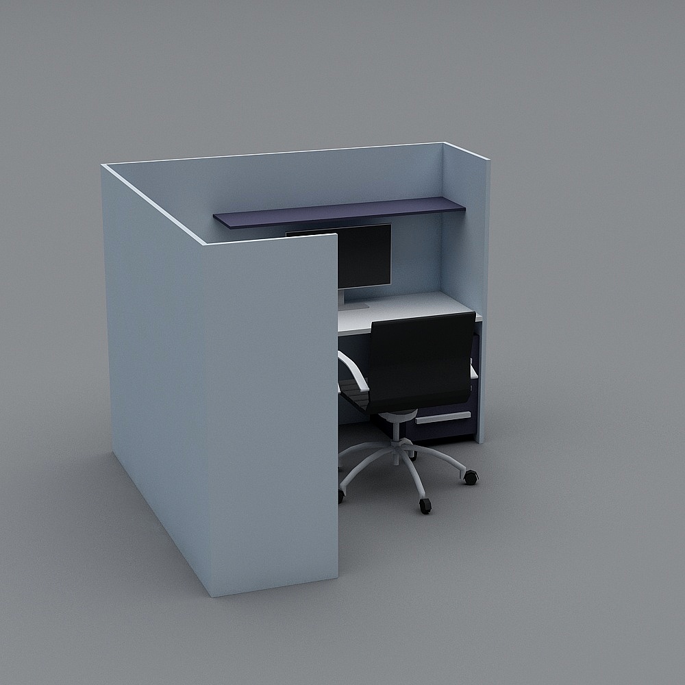 Modern Minimalist Workspace 3D model