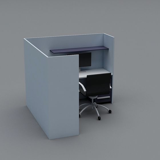 Modern Minimalist Workspace 3D model