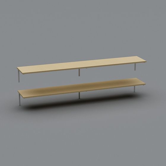 Stylish Suspended Bench 3D model for Modern Interiors