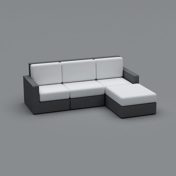 Modern Minimalist Sofa 3D model