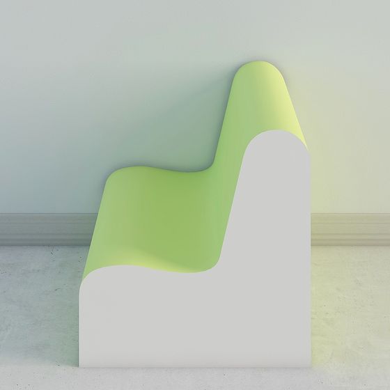 Unique Streamlined Modern Chair 3D model