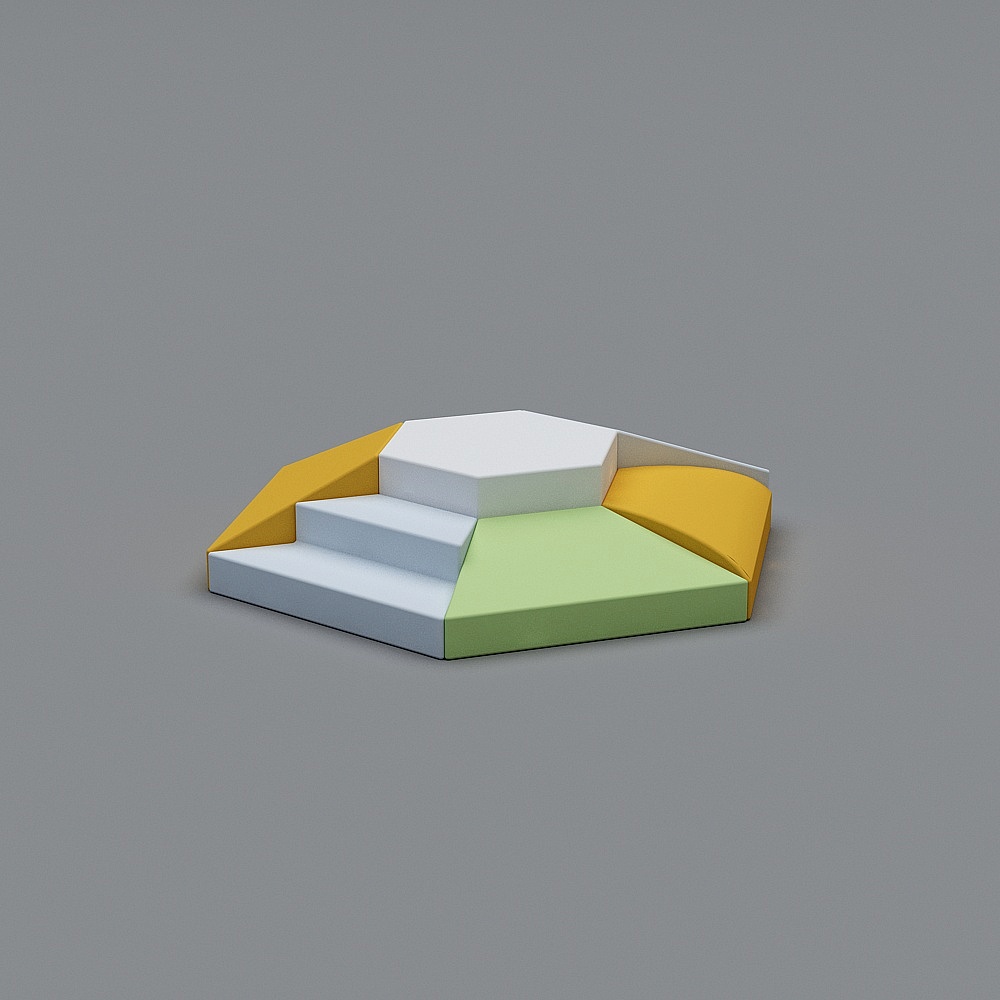 육각형 등반 매트 - 현대 색상