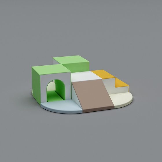 Colorful Geometry Low-Poly 3D model
