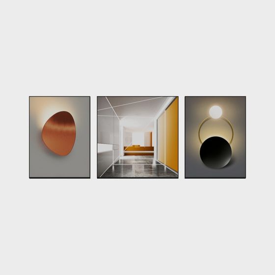 Minimalist Light Fixtures 3D model