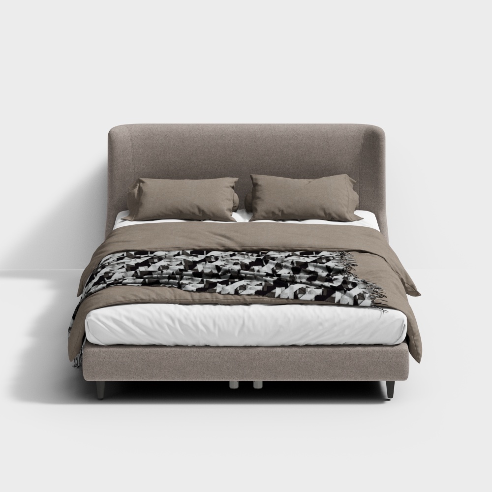 Zhida Home - 1,8m Doppelbett Modern Schlafzimmer einfaches Bett ZB1803-1