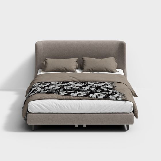 Zhida Home - 1,8m Doppelbett Modern Schlafzimmer einfaches Bett ZB1803-1