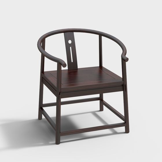 Chinese Style Circle Chair 3D model