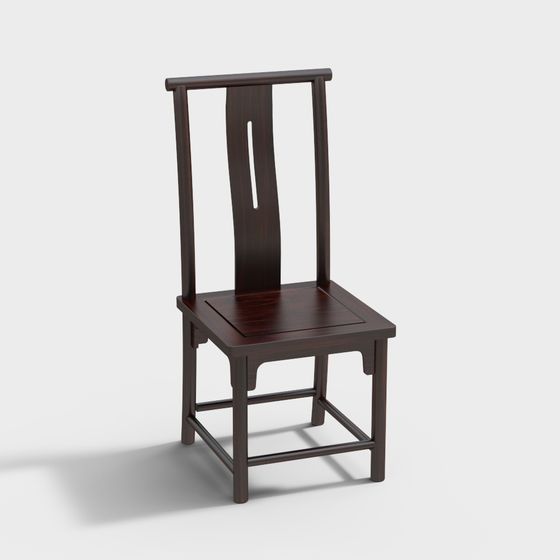 Elegant Minimalist Chinese Chair 3D model