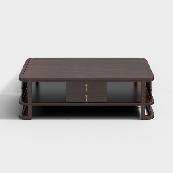 Elegant Low-Poly Coffee Table 3D model