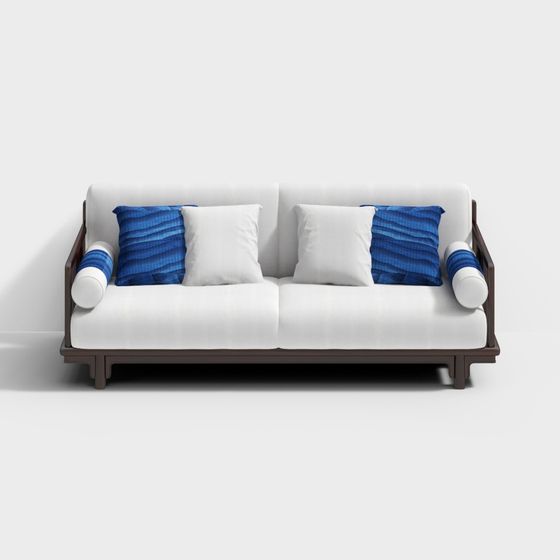 Stylish Low-Poly Sofa 3D Model for Creative Spaces