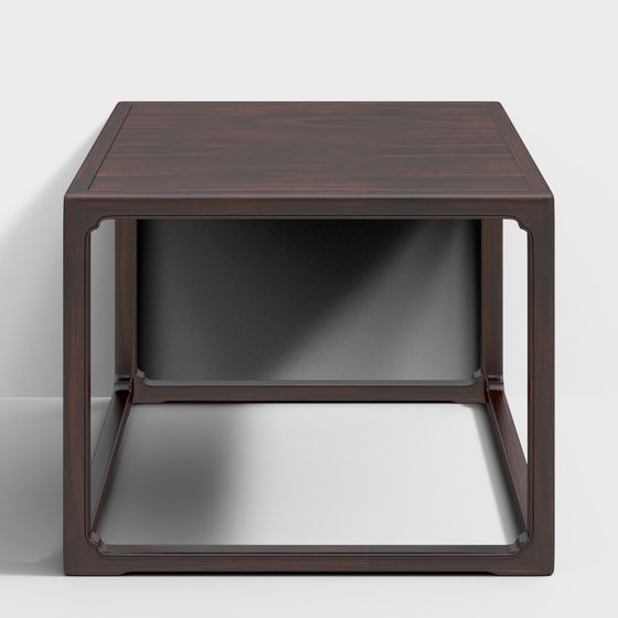 Stylish Wooden Side Table 3D model