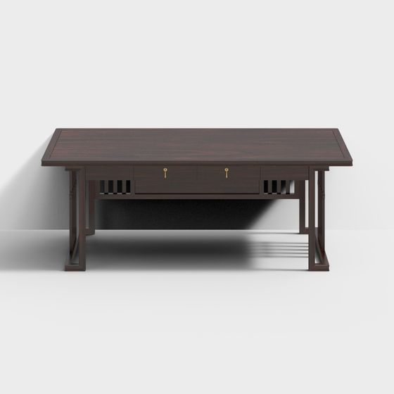 Elegant Art Deco Desk 3D model