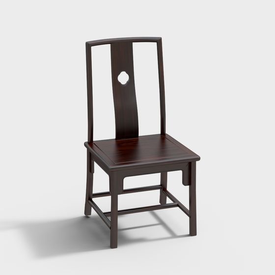 Elegant Minimalist Chinese Chair 3D model