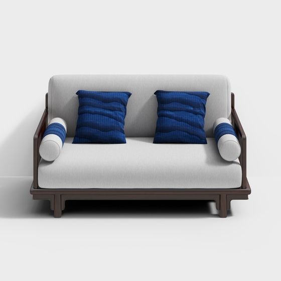 Elegant Minimalist Sofa 3D model for Modern Interiors