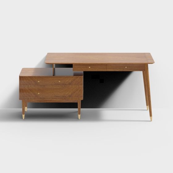 Mid-Century Modern Desk 3D model