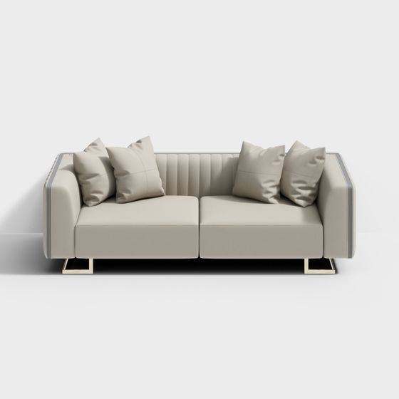 Urban Comfort Low-Poly Sofa 3D model for Modern Spaces
