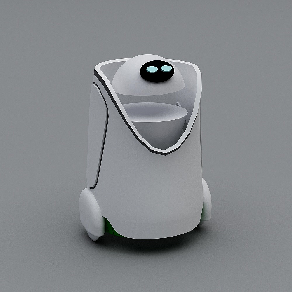 Futuristic Low-Poly Robot 3D model