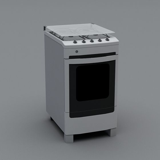 Minimalist 3D Stove Model for Modern Interiors