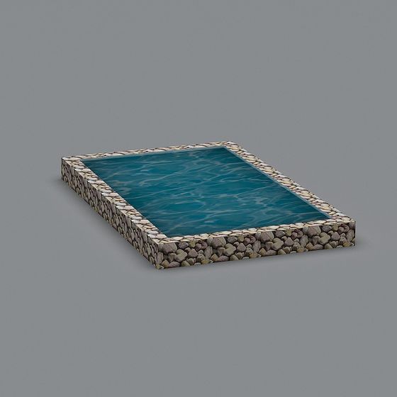 Natural Stone Pool 3D model