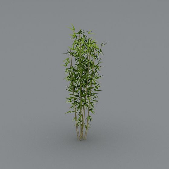 Charming Bamboo Grove Low-Poly 3D model
