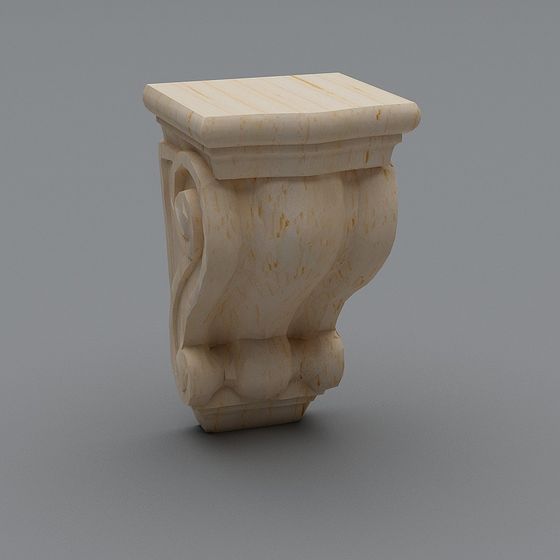 Elegant Marble Decorative Column 3D model