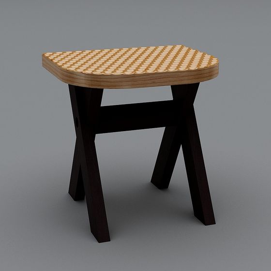 Unique Low-Poly Stool 3D model for Modern Design