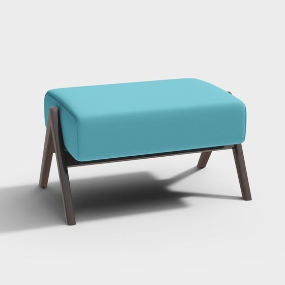 Mid-Century Ottoman 3D model