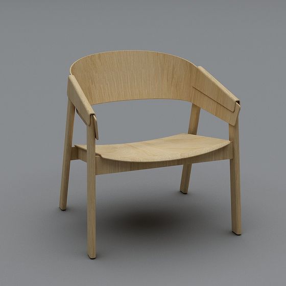 Stylish Low-Poly Chair 3D model