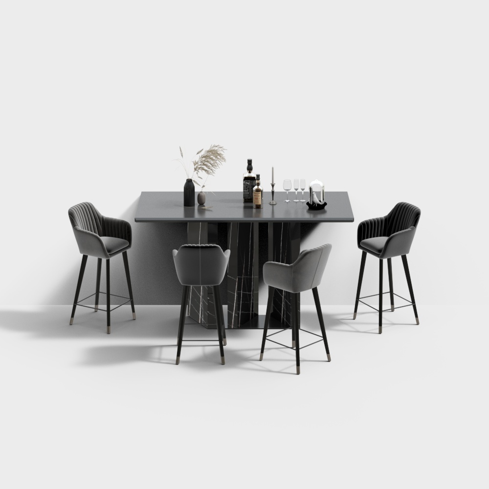 Combinazione di sedie da bar moderna e di lusso