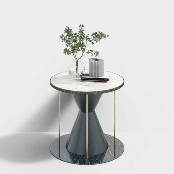 Low-Polygon Round Table 3D model Design