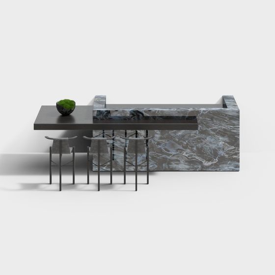 Urban Marble Bar Counter 3D model